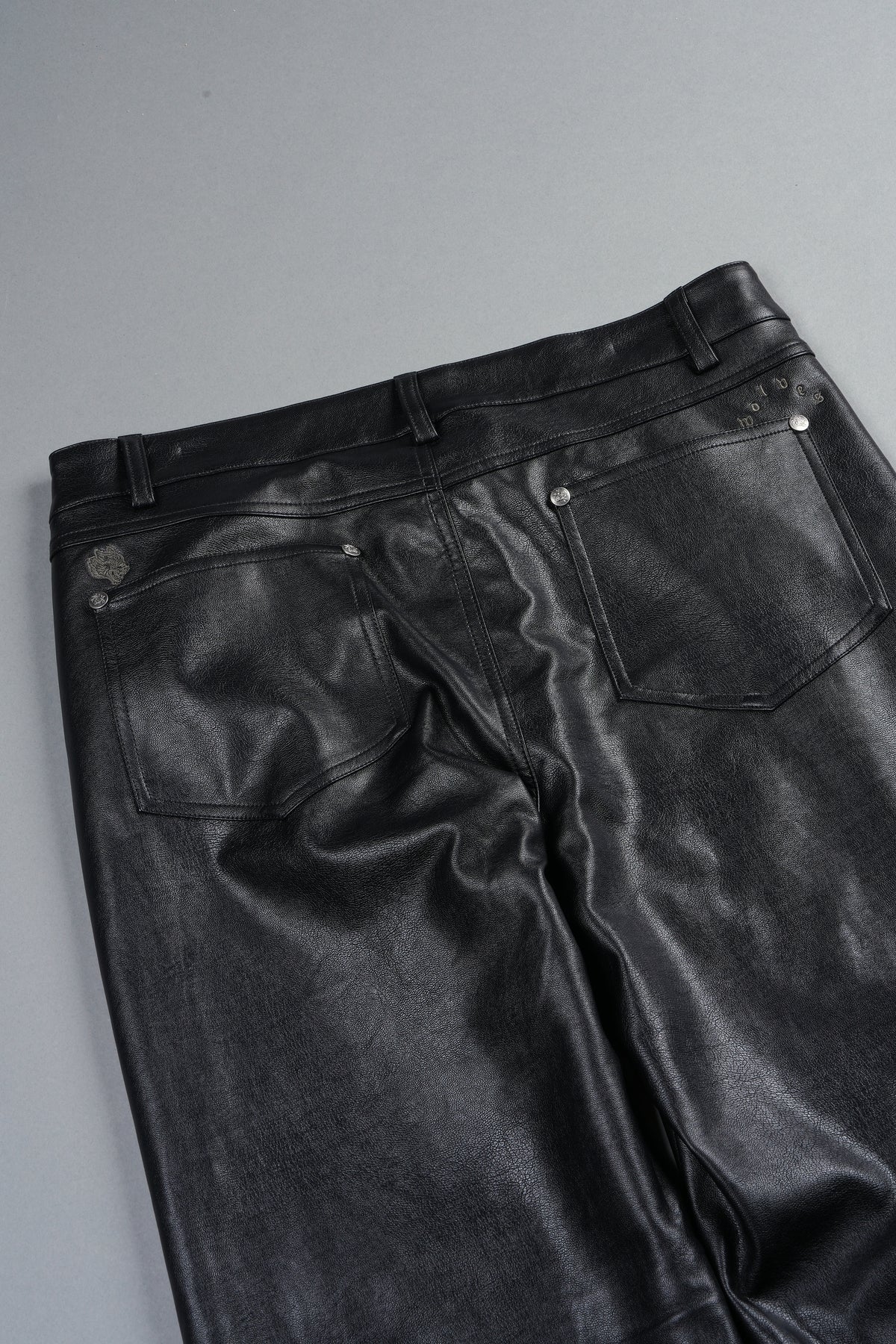 Wolf Pyramid Axel Low Rise Leather Pant In Black