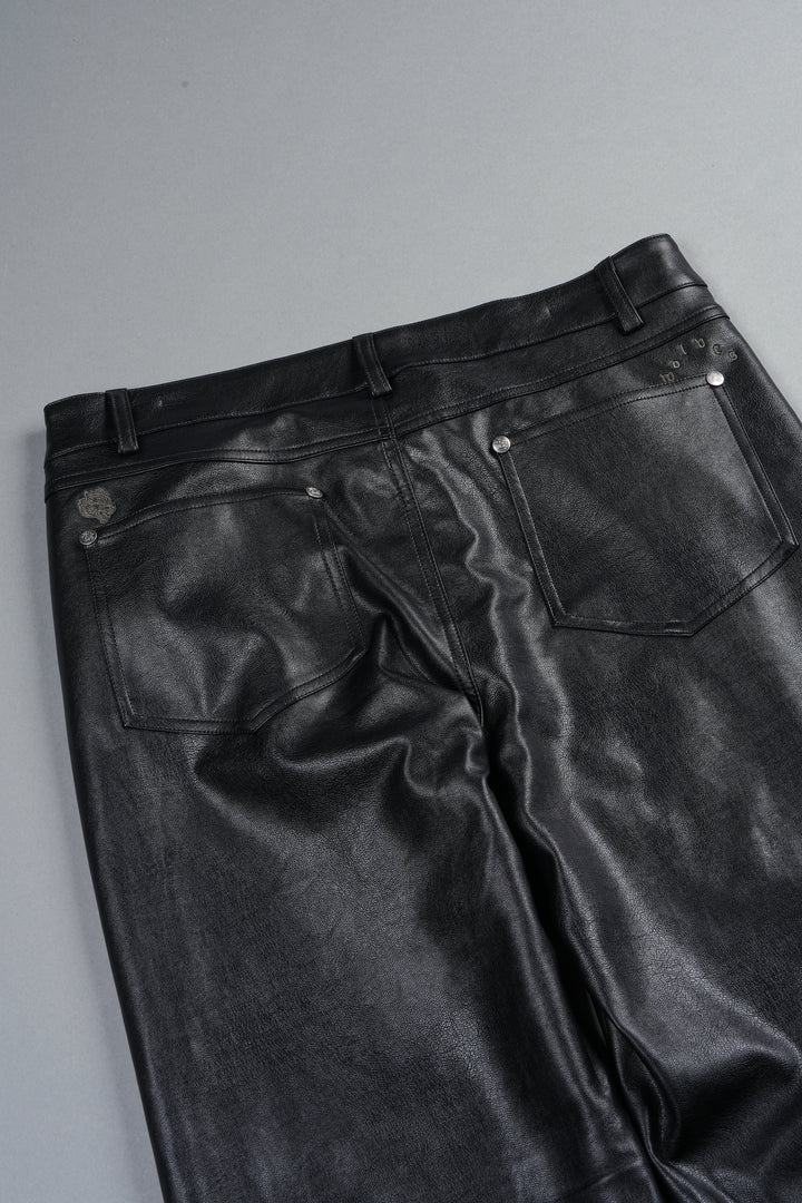 Wolf Pyramid Axel Low Rise Leather Pant In Black