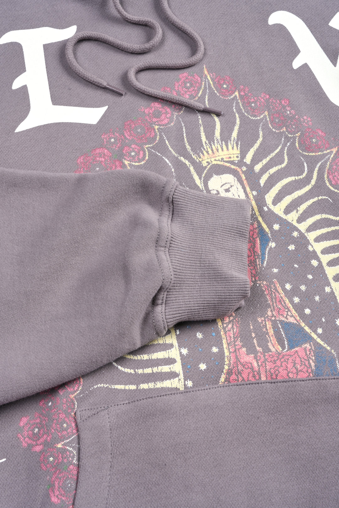 Dama De Las Rosas Bishop Hoodie In Pale Gray