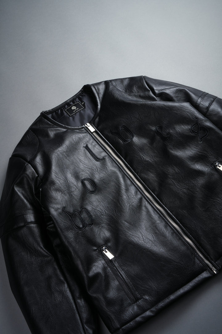 Wolves Pyramid Jesse Biker Jacket in Black