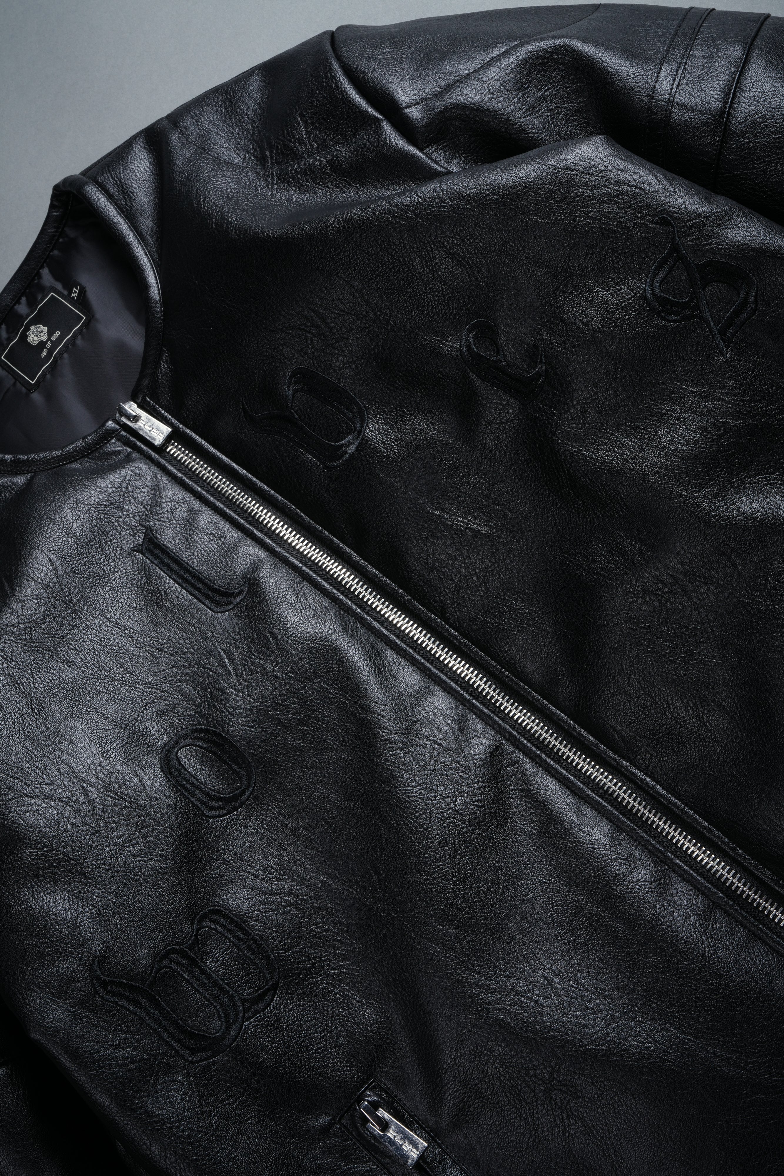 Wolves Pyramid Jesse Biker Jacket in Black