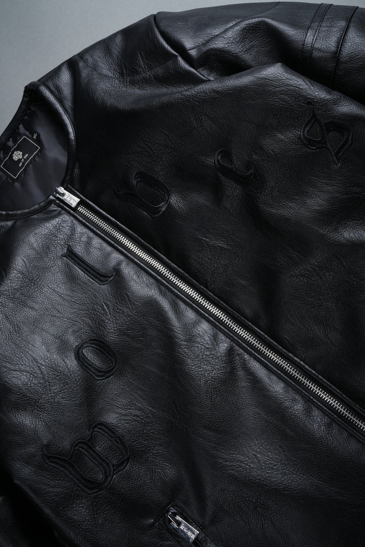 Wolves Pyramid Jesse Biker Jacket in Black