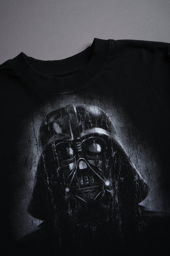 The Power Of The Dark Side Vader Oversized "Grunge" (Cropped) Tee in Black