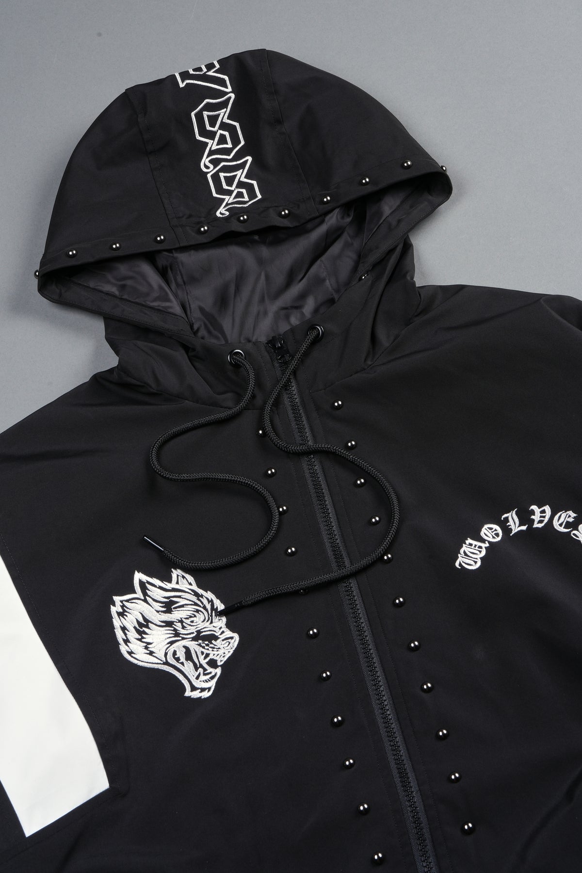 Lobo Chopper Brolic Track Jacket In Black/Cherry Red