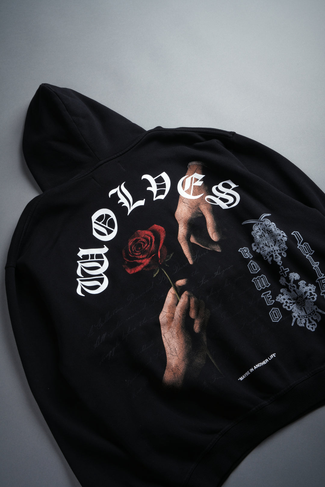 Crossed Hearts "Pierce" Hoodie in Black