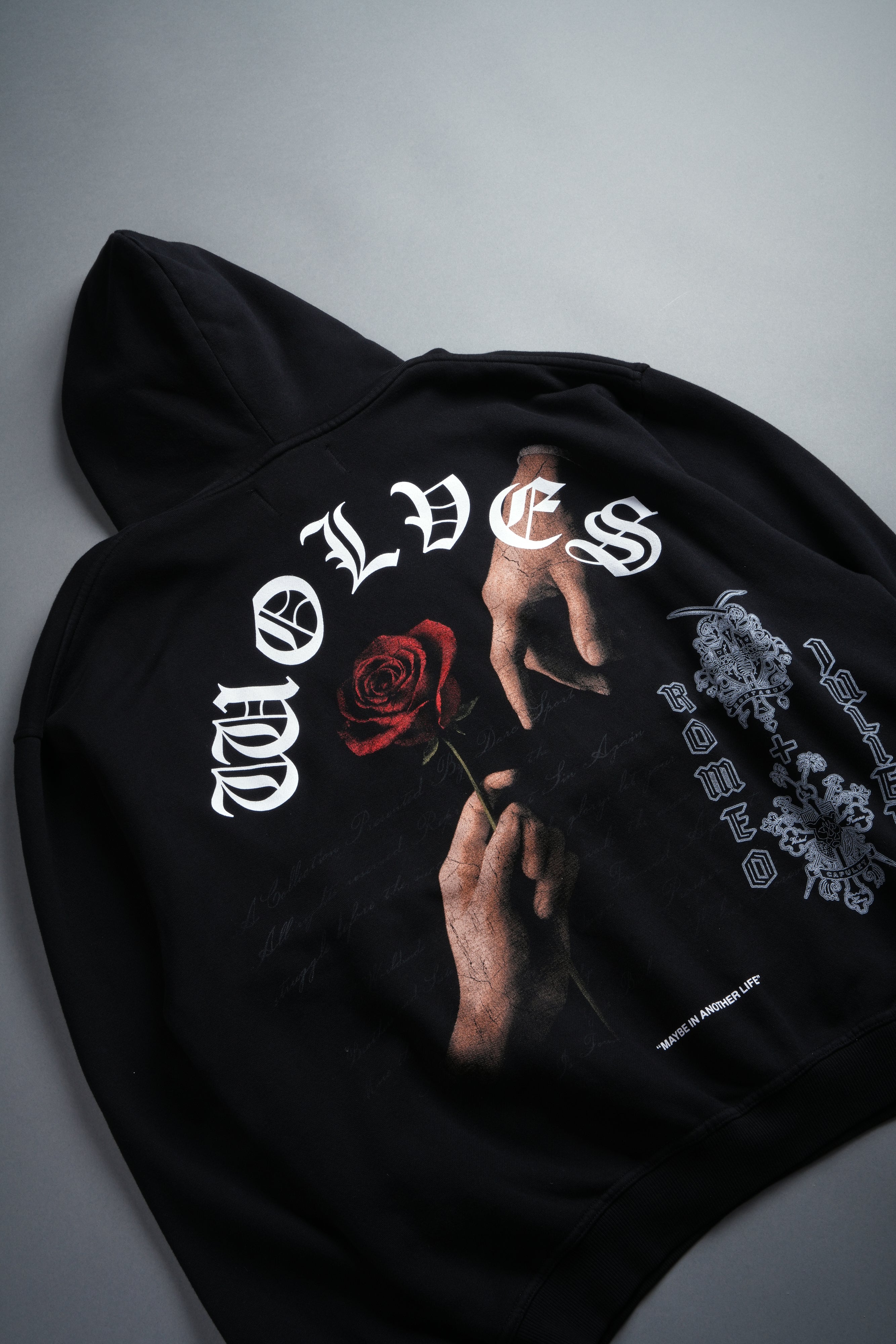 Crossed Hearts "Pierce" Hoodie in Black