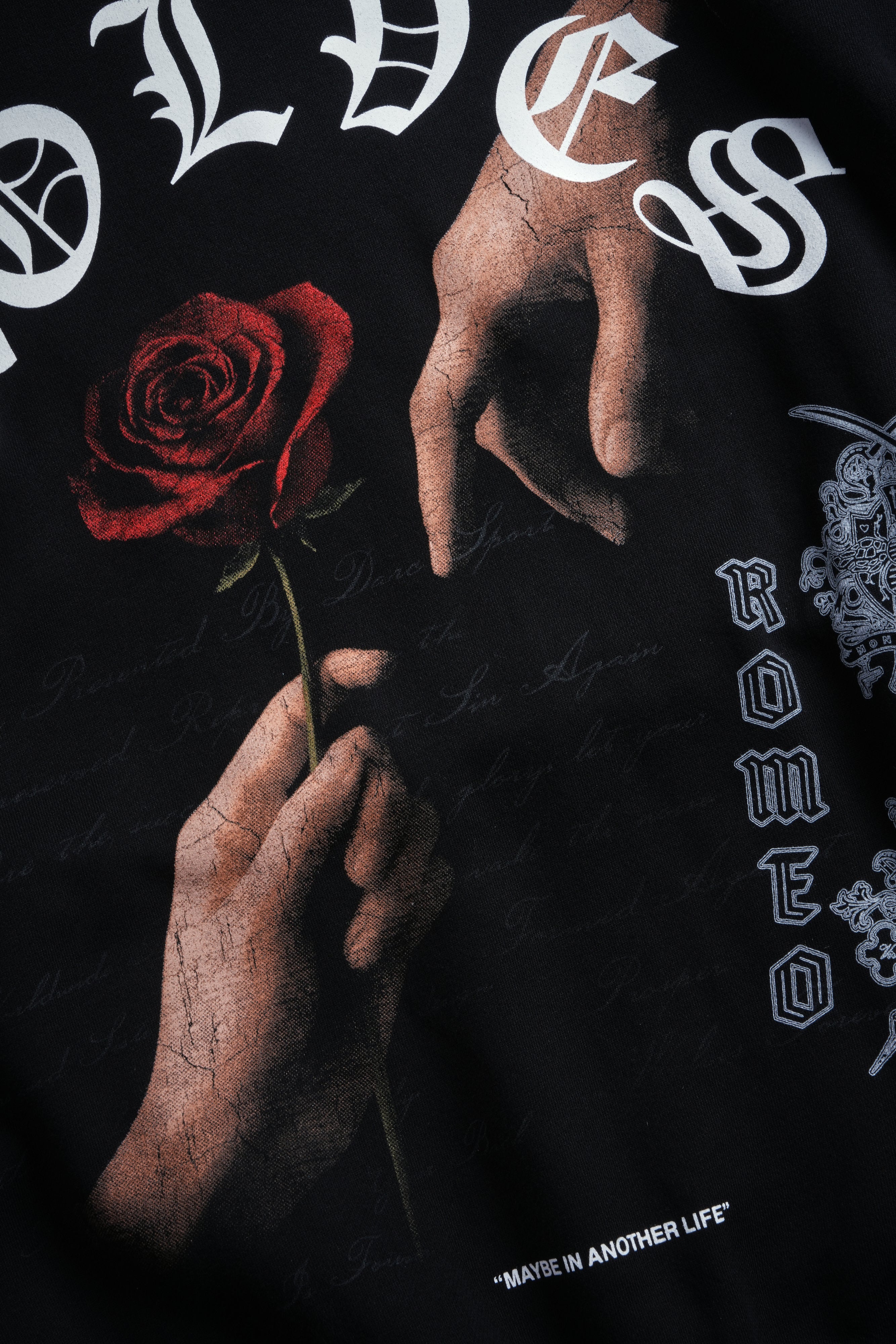 Crossed Hearts "Pierce" Hoodie in Black