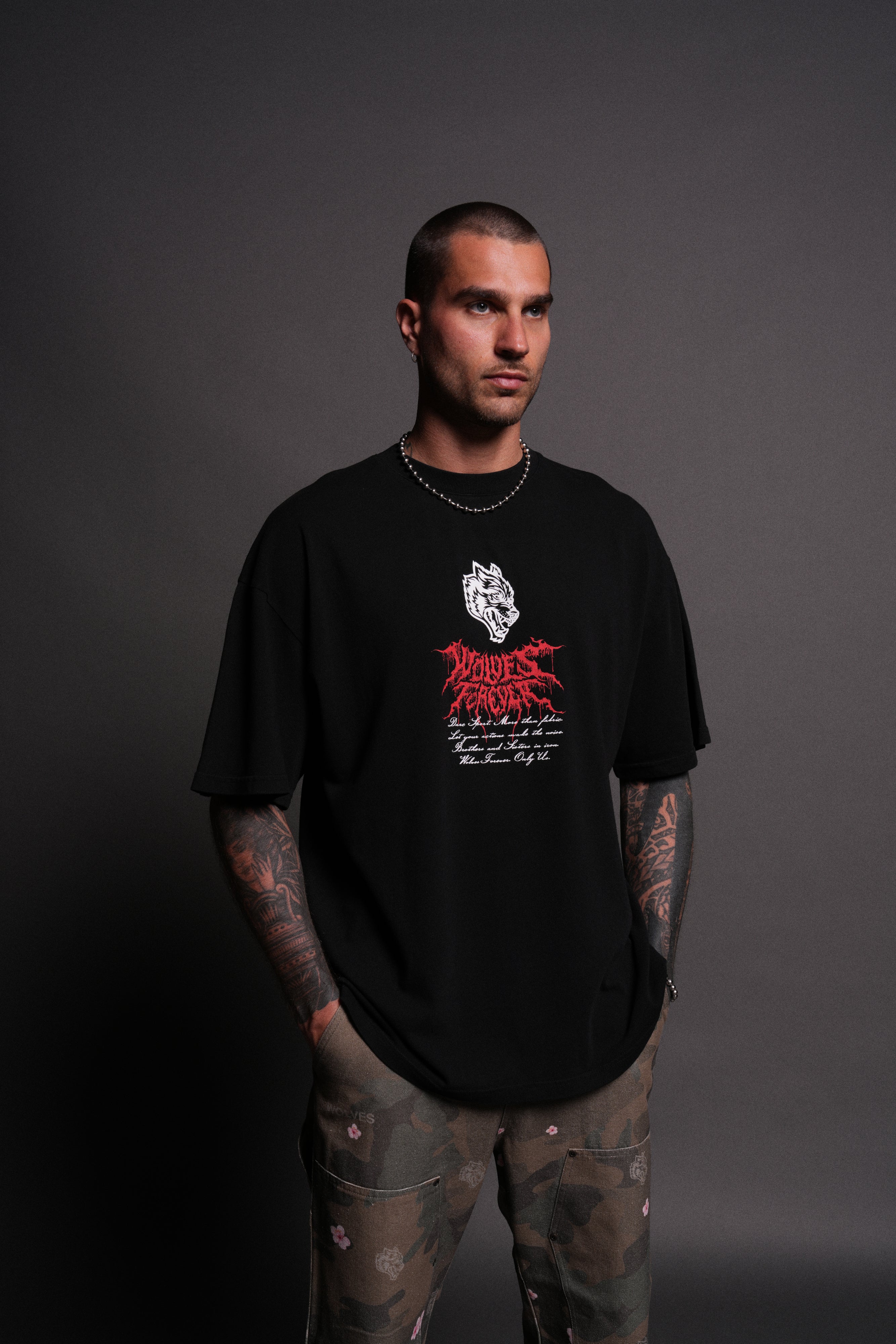 Jack Hammer "Premium" Oversized Tee in Black