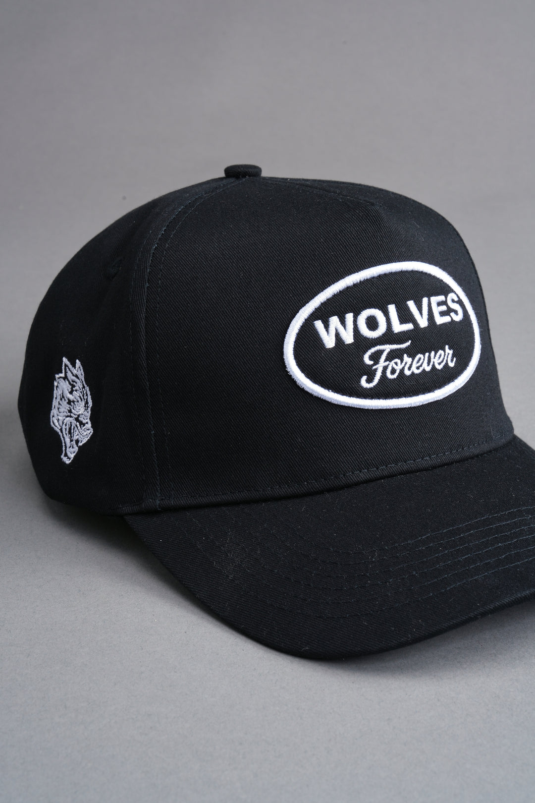 Our Time 5 Panel Hat in Black