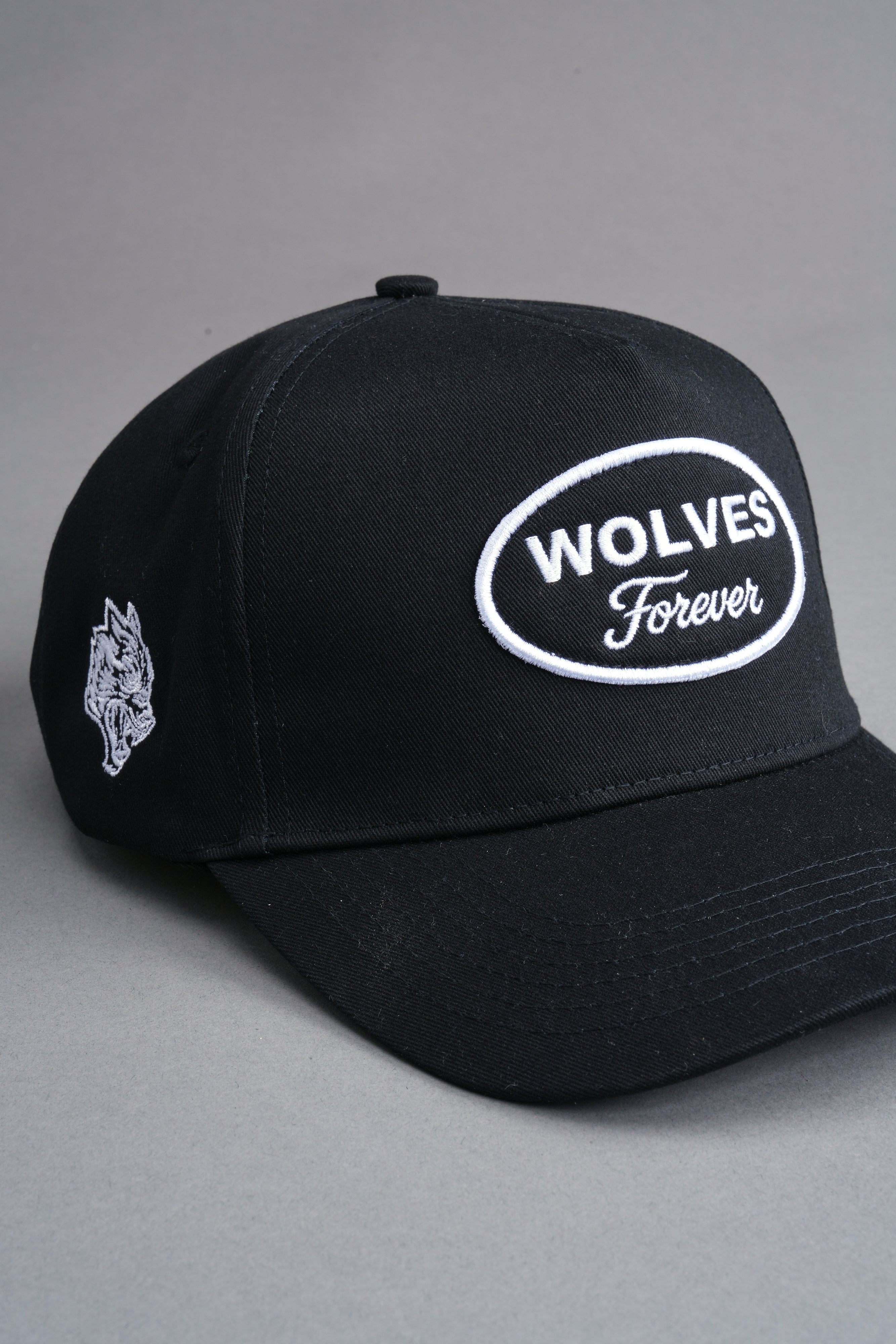 Our Time 5 Panel Hat in Black
