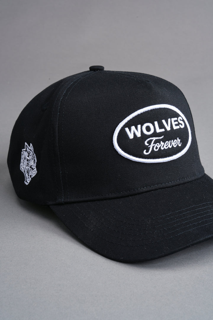 Our Time 5 Panel Hat in Black