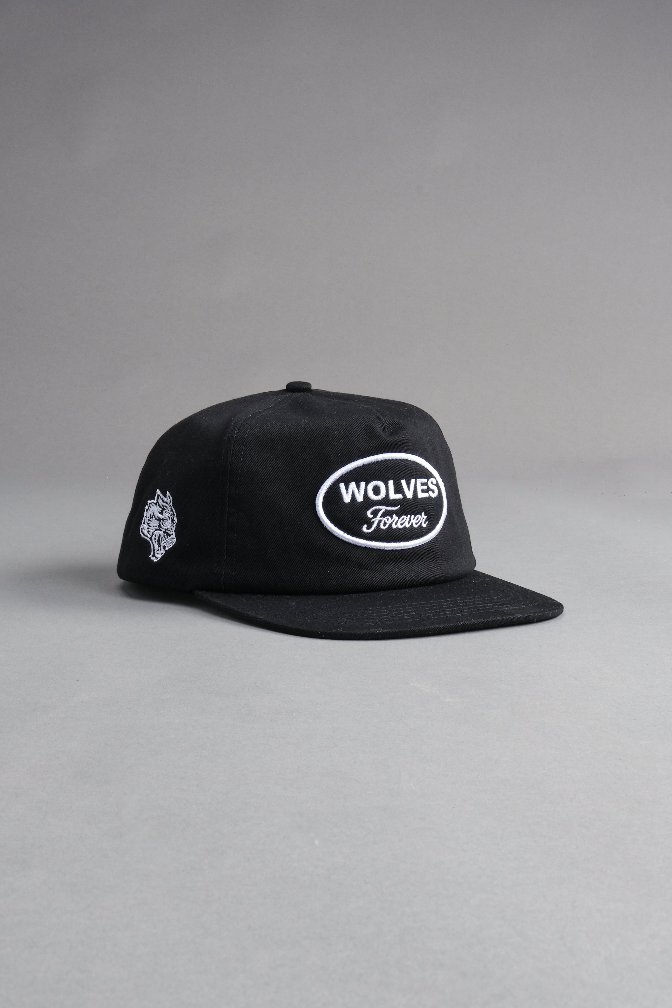 Our Time Vintage 5 Panel Hat in Black