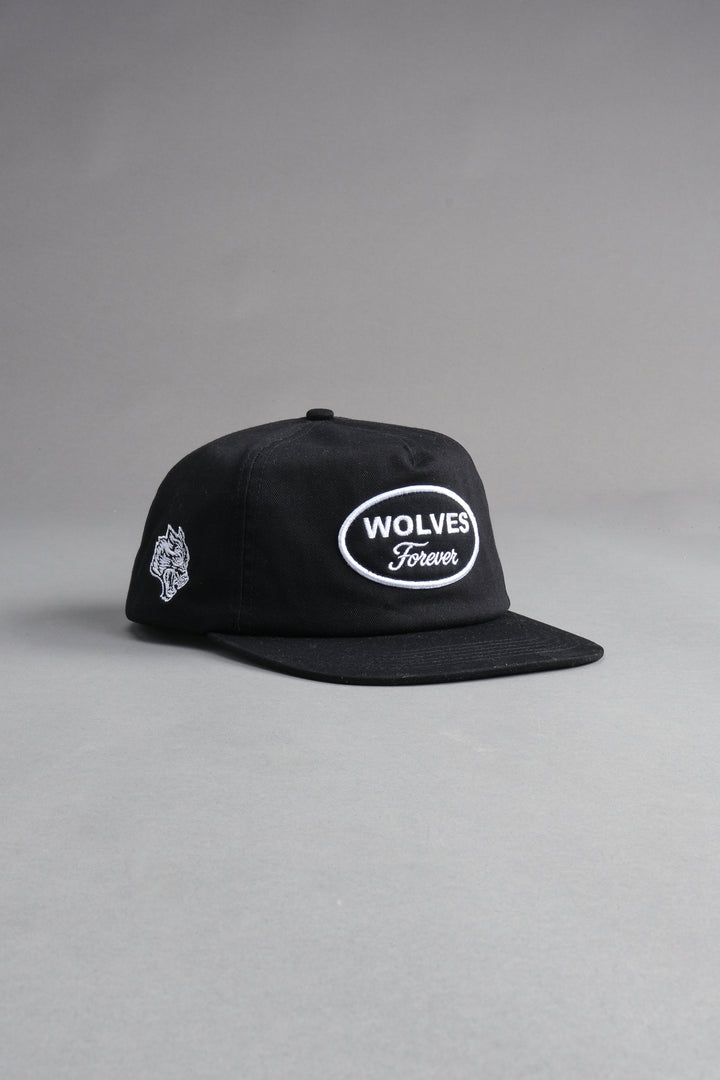Our Time Vintage 5 Panel Hat in Black