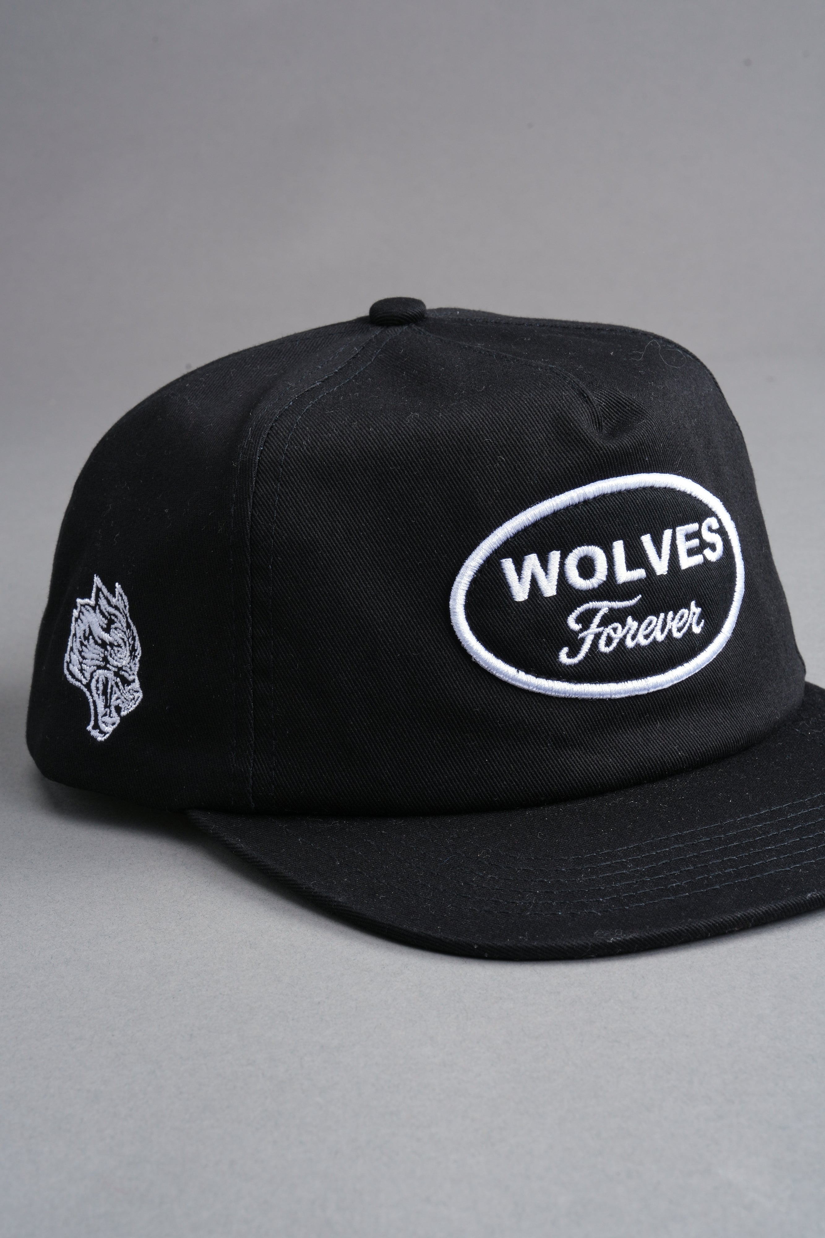 Our Time Vintage 5 Panel Hat in Black