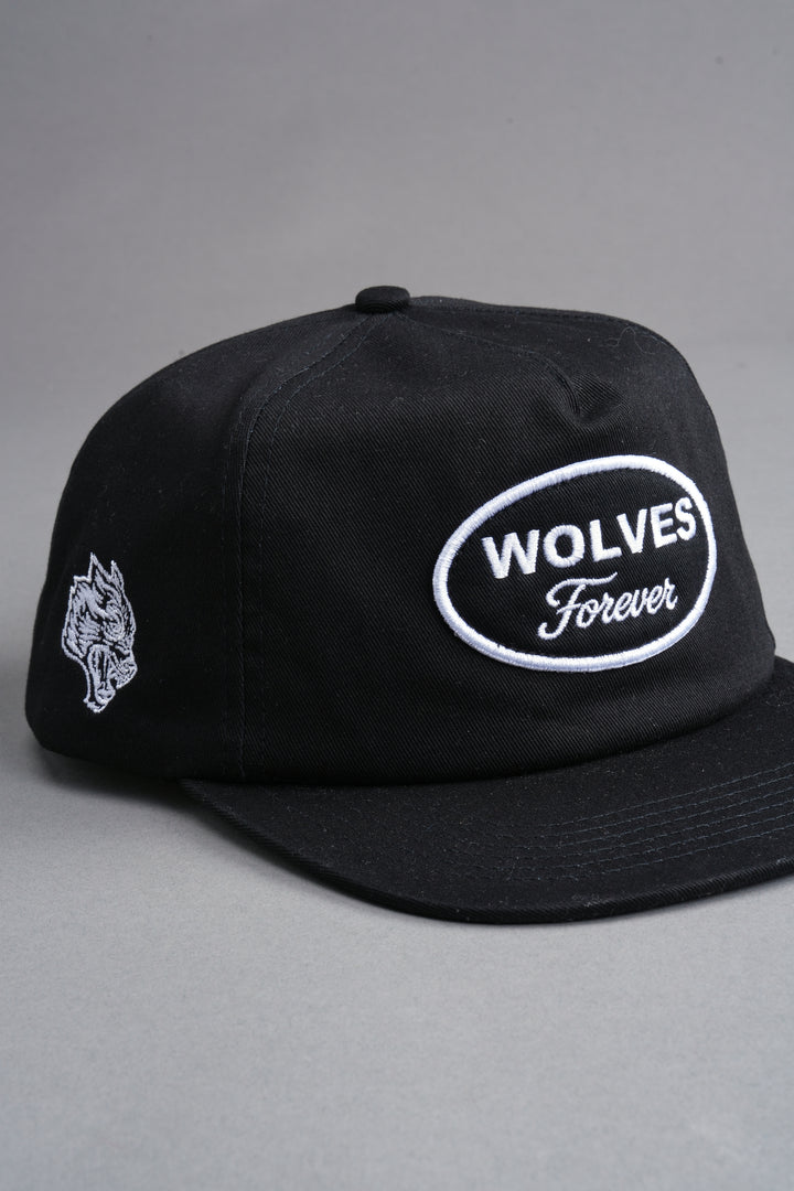 Our Time Vintage 5 Panel Hat in Black