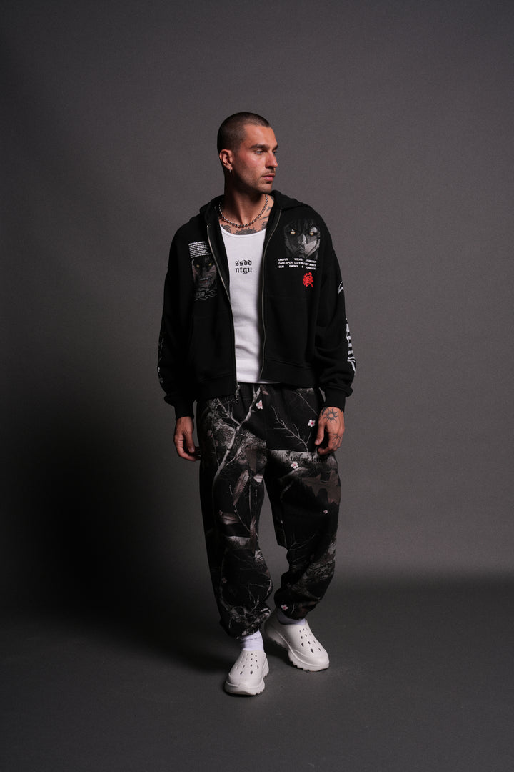 Hanma Legacy Darco Double Zip Hoodie in Black