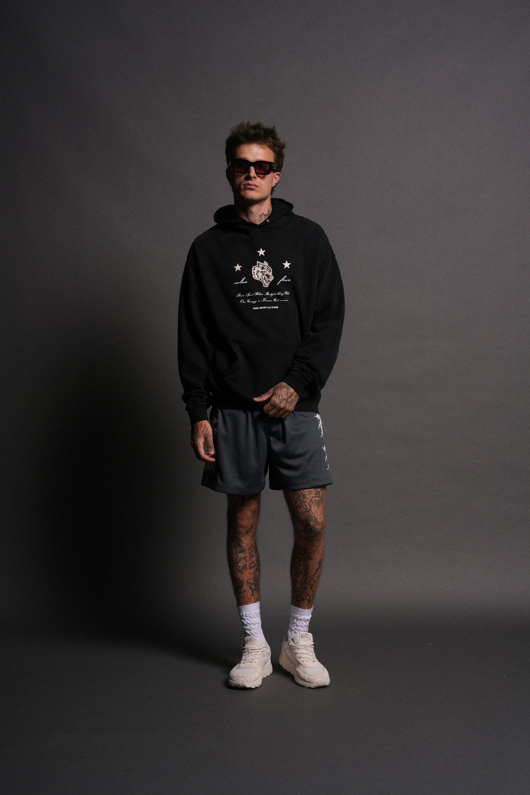 She's a Star Unisex "Pierce" Hoodie in Black Drift Wash