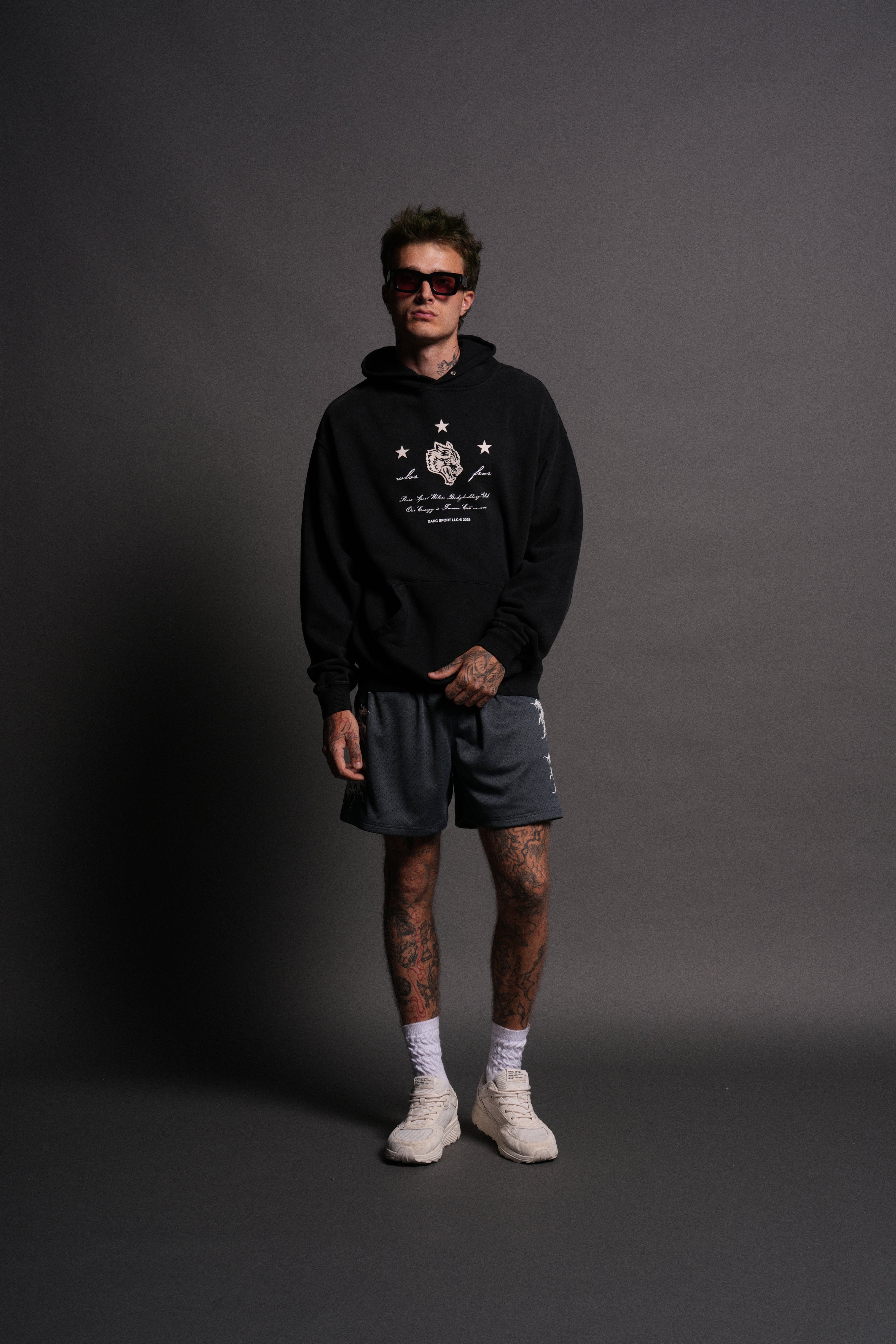 She's a Star Unisex "Pierce" Hoodie in Black Drift Wash
