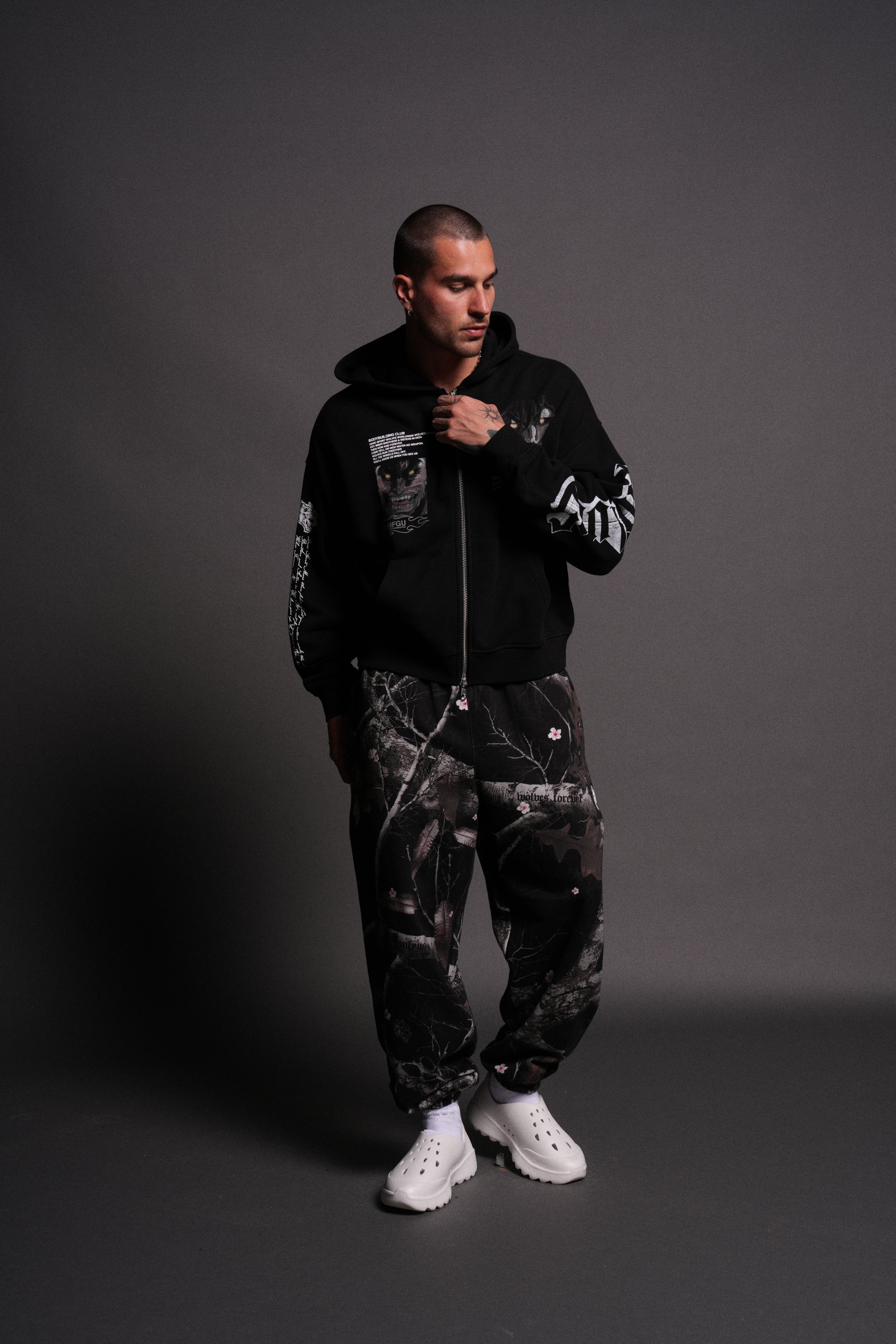 Hanma Legacy Darco Double Zip Hoodie in Black
