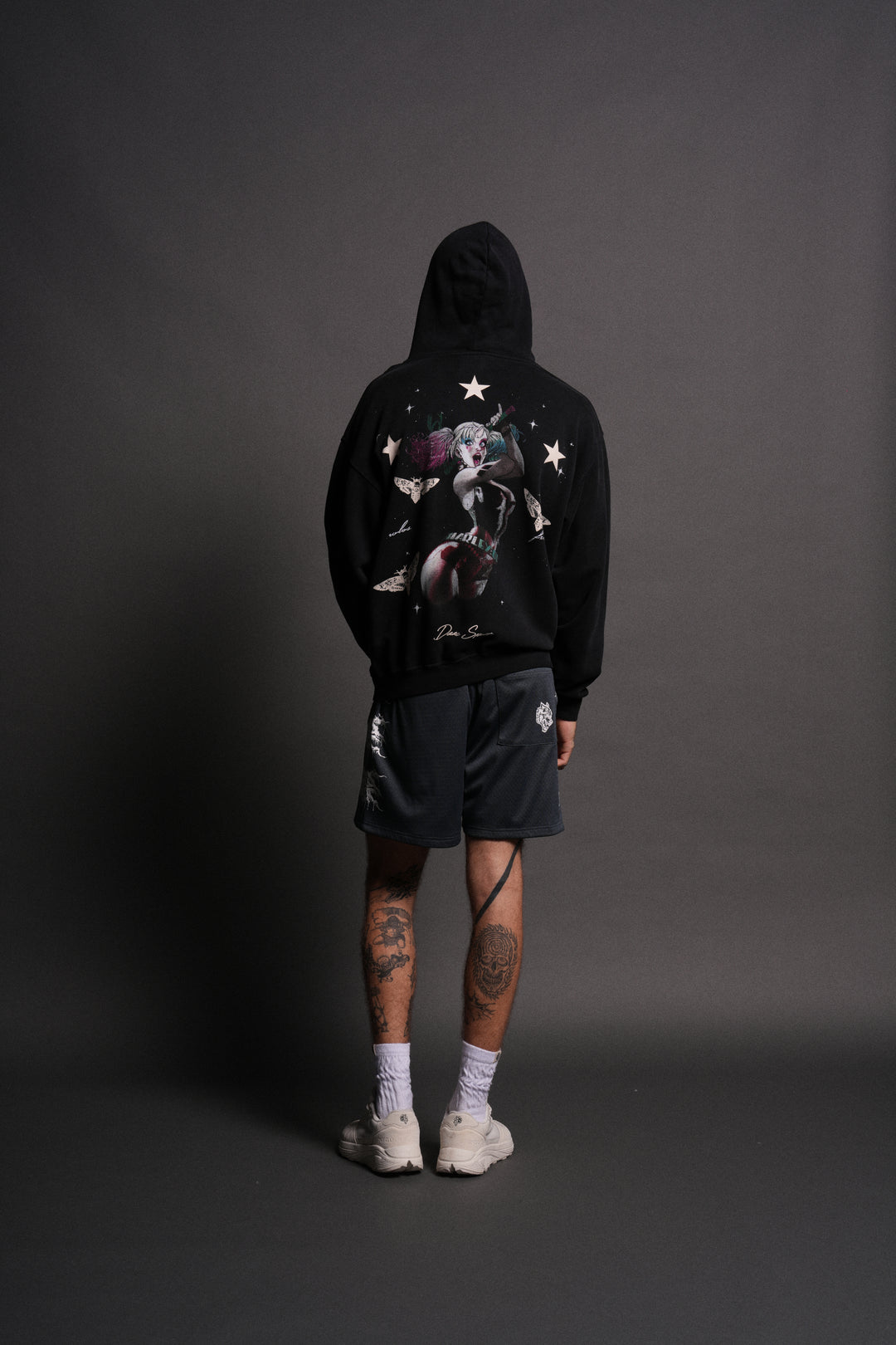 She's a Star Unisex "Pierce" Hoodie in Black Drift Wash