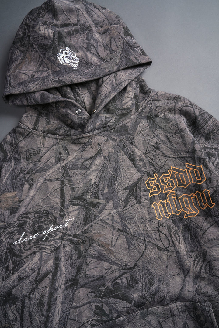 New Beginnings "Pierce" Hoodie in Driftwood Wolf Forest Camo