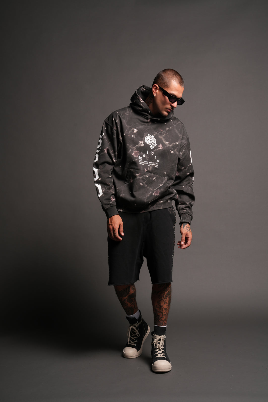Big Wolf Head Pierce Hoodie In All Of Us Camo