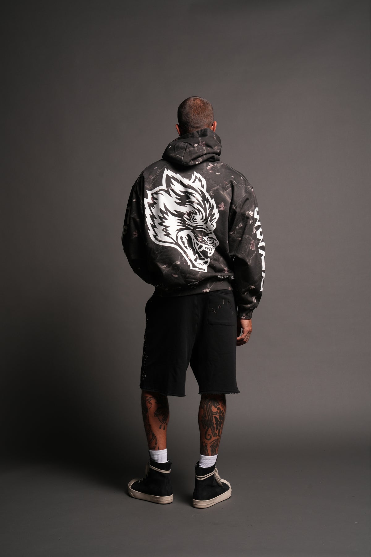 Big Wolf Head Pierce Hoodie In All Of Us Camo