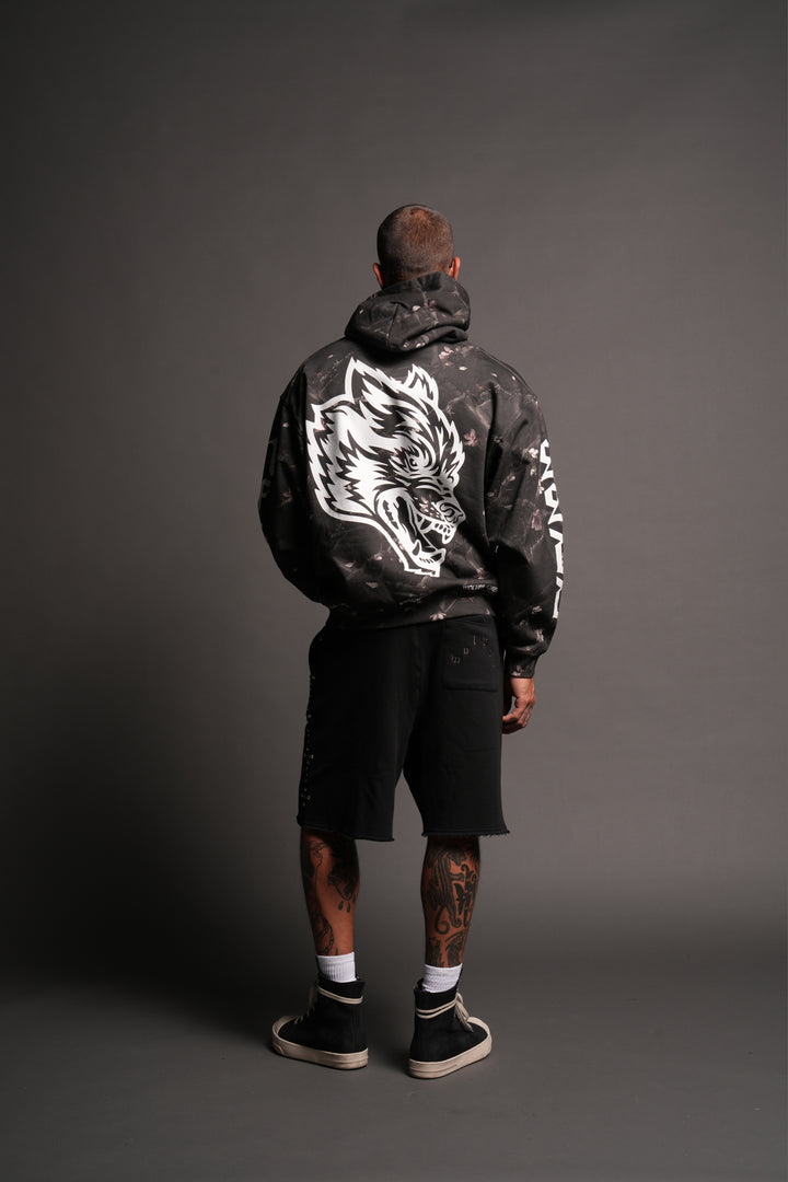 Big Wolf Head Pierce Hoodie In All Of Us Camo