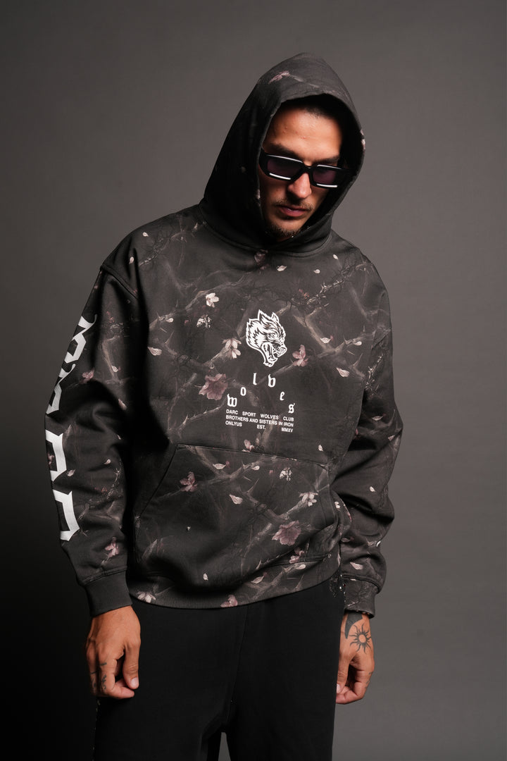 Big Wolf Head Pierce Hoodie In All Of Us Camo