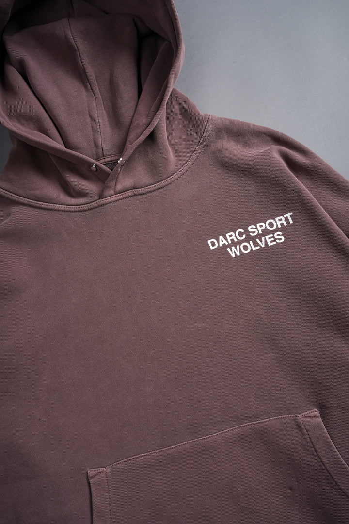 Darc Sport Wolves "Box Cut" Hoodie in Mauve