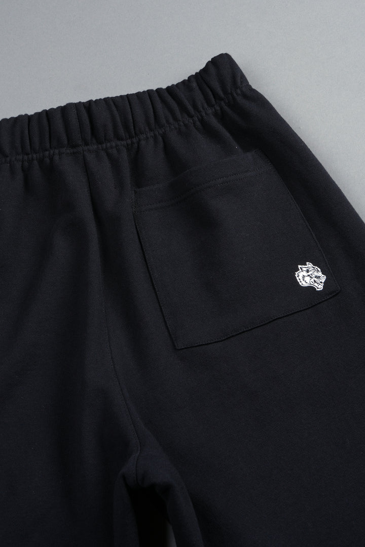 Dama De Las Rosas Grunge Oversized Raw Hem Post Lounge Sweat Shorts In Black