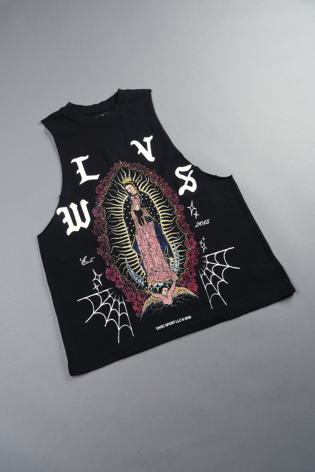 Dama De Las Rosas V2 Tommy Muscle Tee In Black