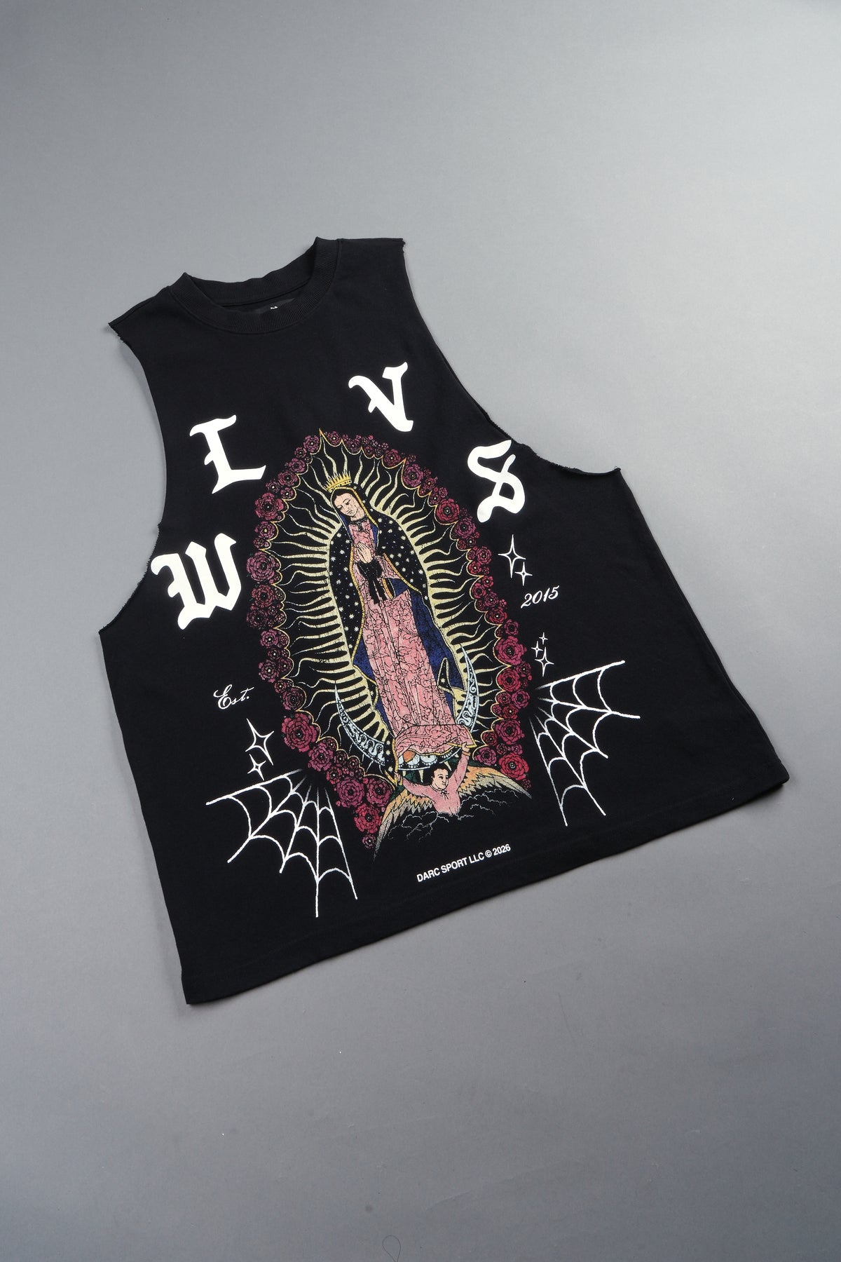 Dama De Las Rosas V2 Tommy Muscle Tee In Black