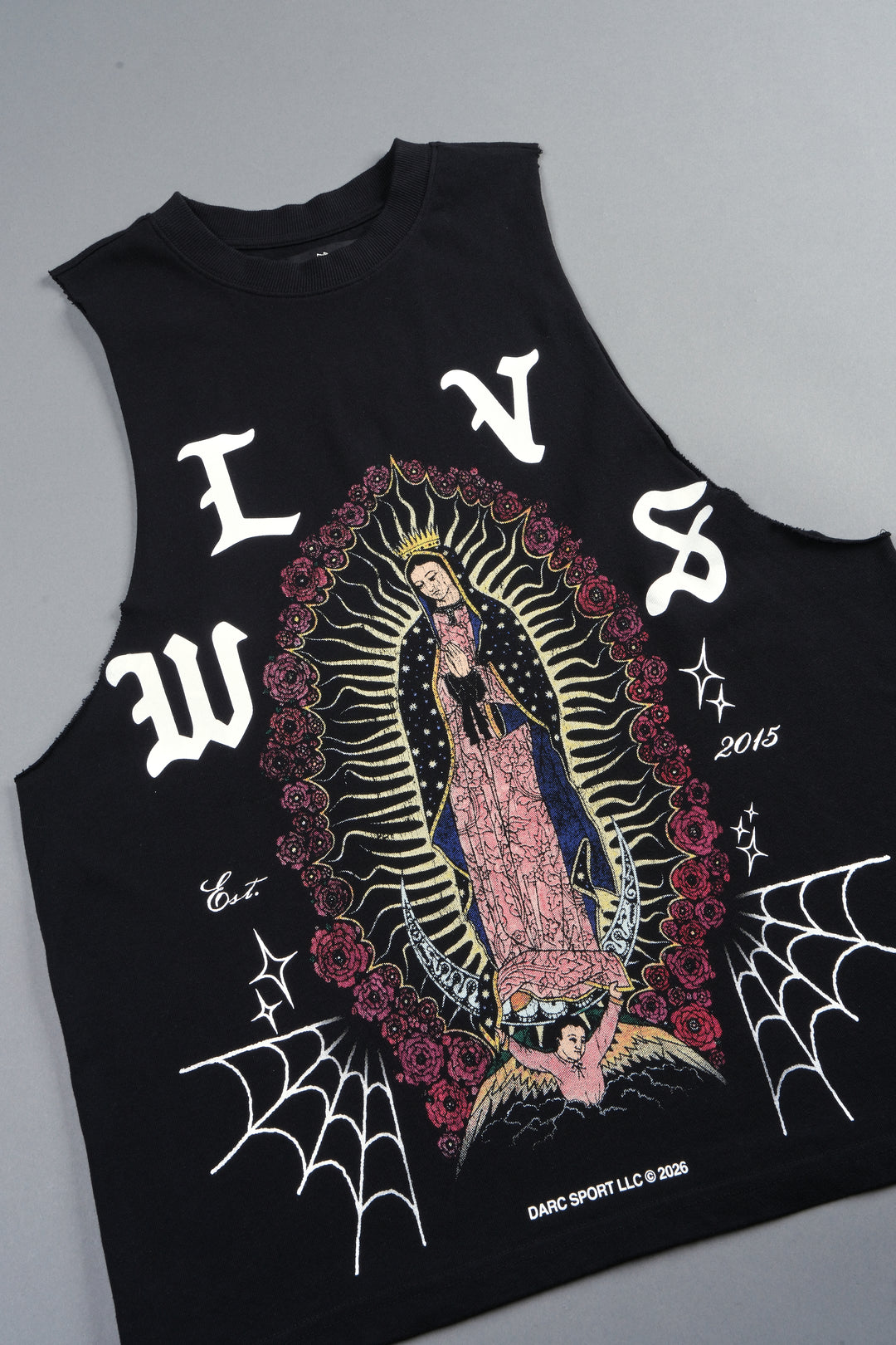 Dama De Las Rosas V2 Tommy Muscle Tee In Black