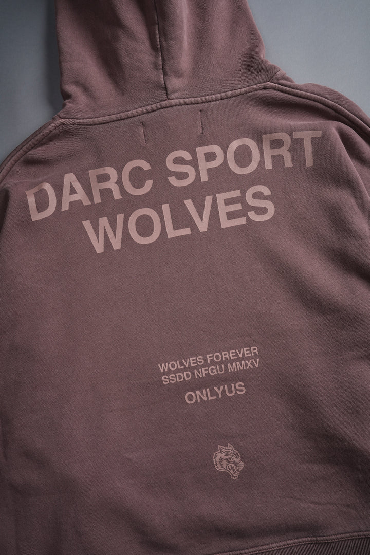 Darc Sport Wolves "Box Cut" Hoodie in Mauve