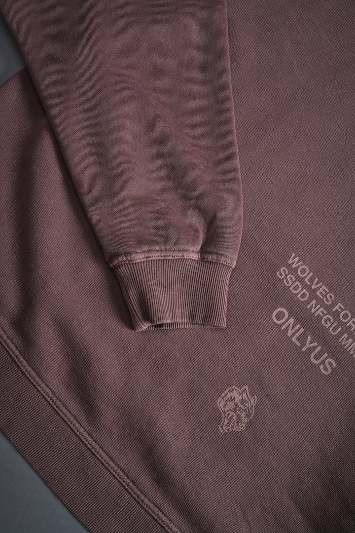 Darc Sport Wolves "Box Cut" Hoodie in Mauve