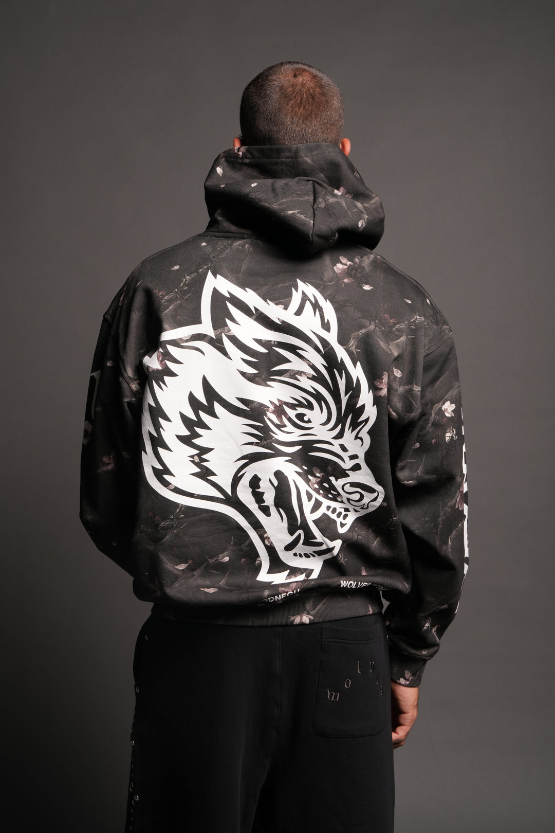 Big Wolf Head Pierce Hoodie In All Of Us Camo