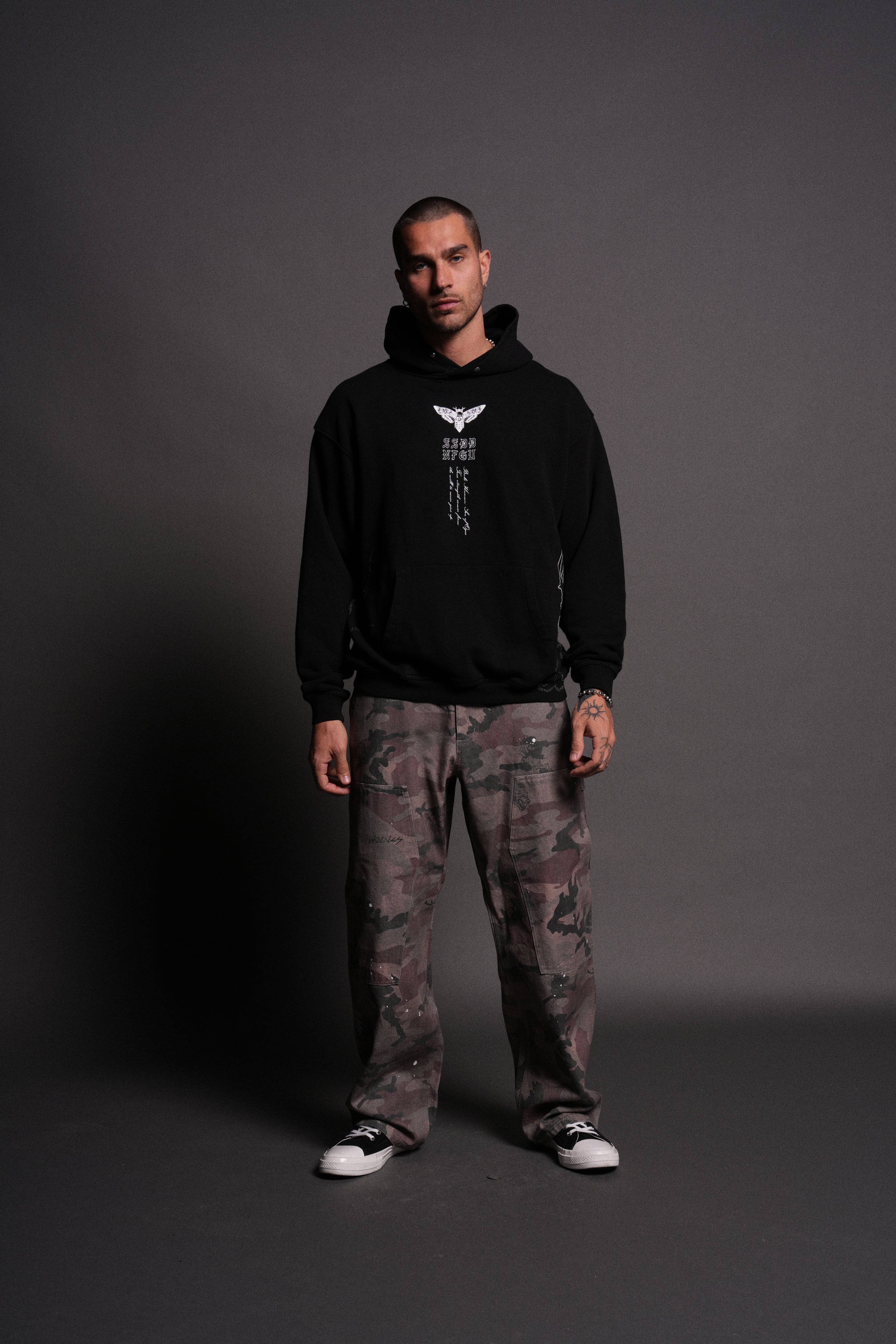 Yujiro Hanma "Pierce" Hoodie in Black