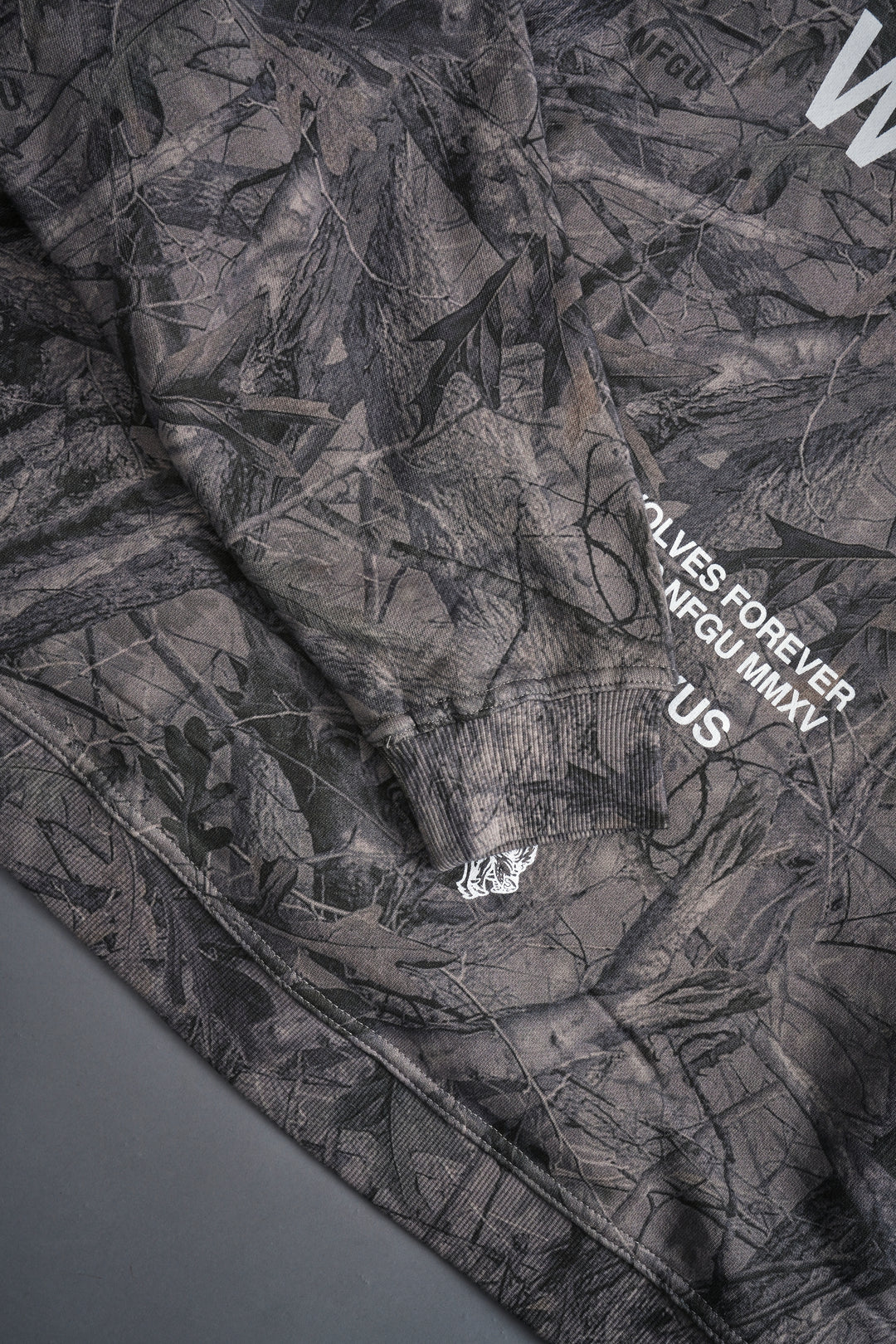 Darc Sport Wolves "Box Cut" Hoodie in Driftwood Wolf Forest Camo