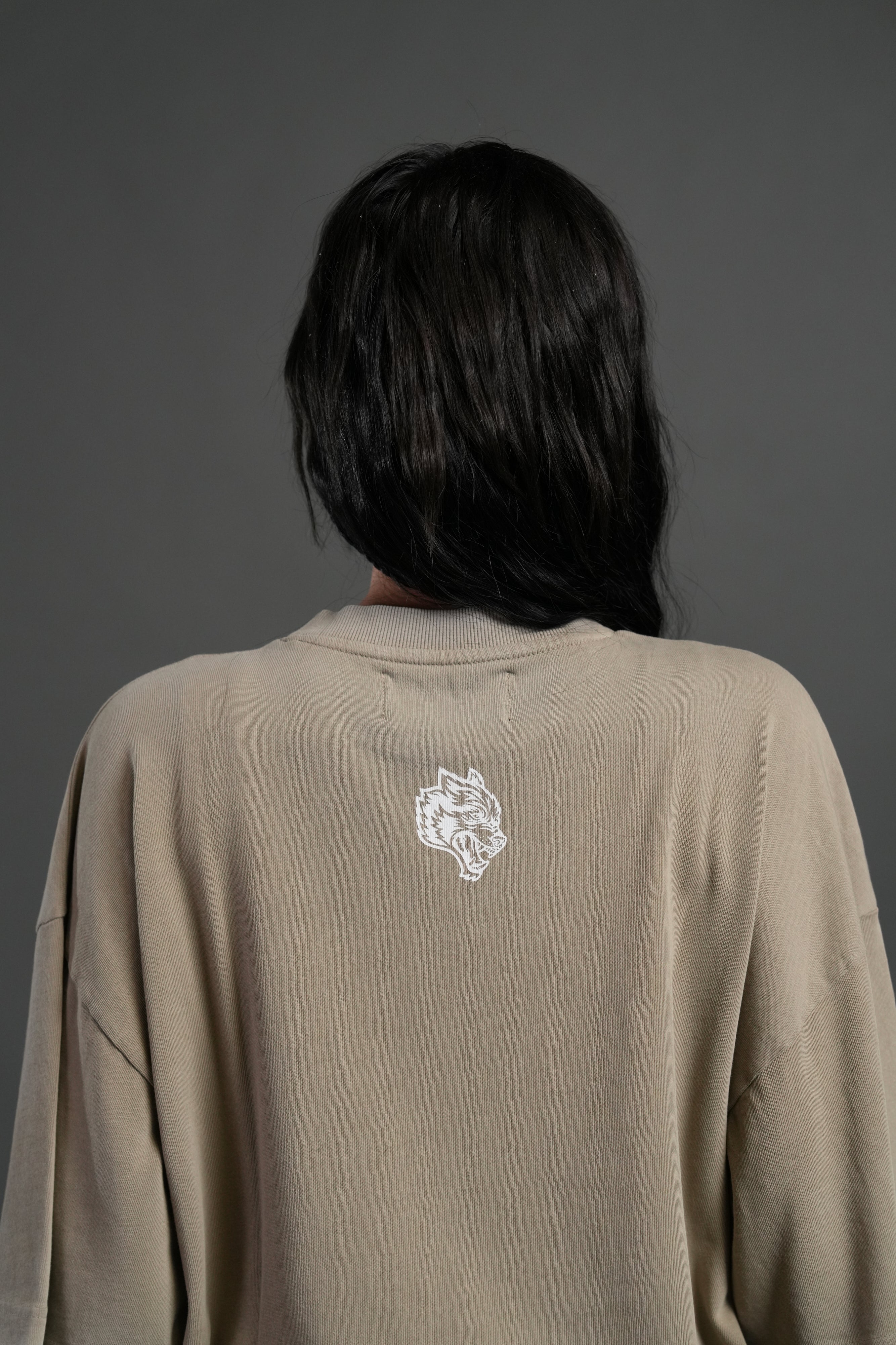 Shielded Heart Unisex "Premium" Oversized Tee in Taupe
