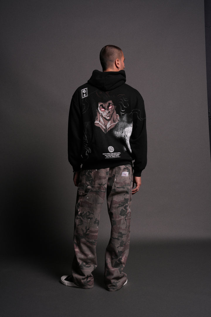 Yujiro Hanma "Pierce" Hoodie in Black