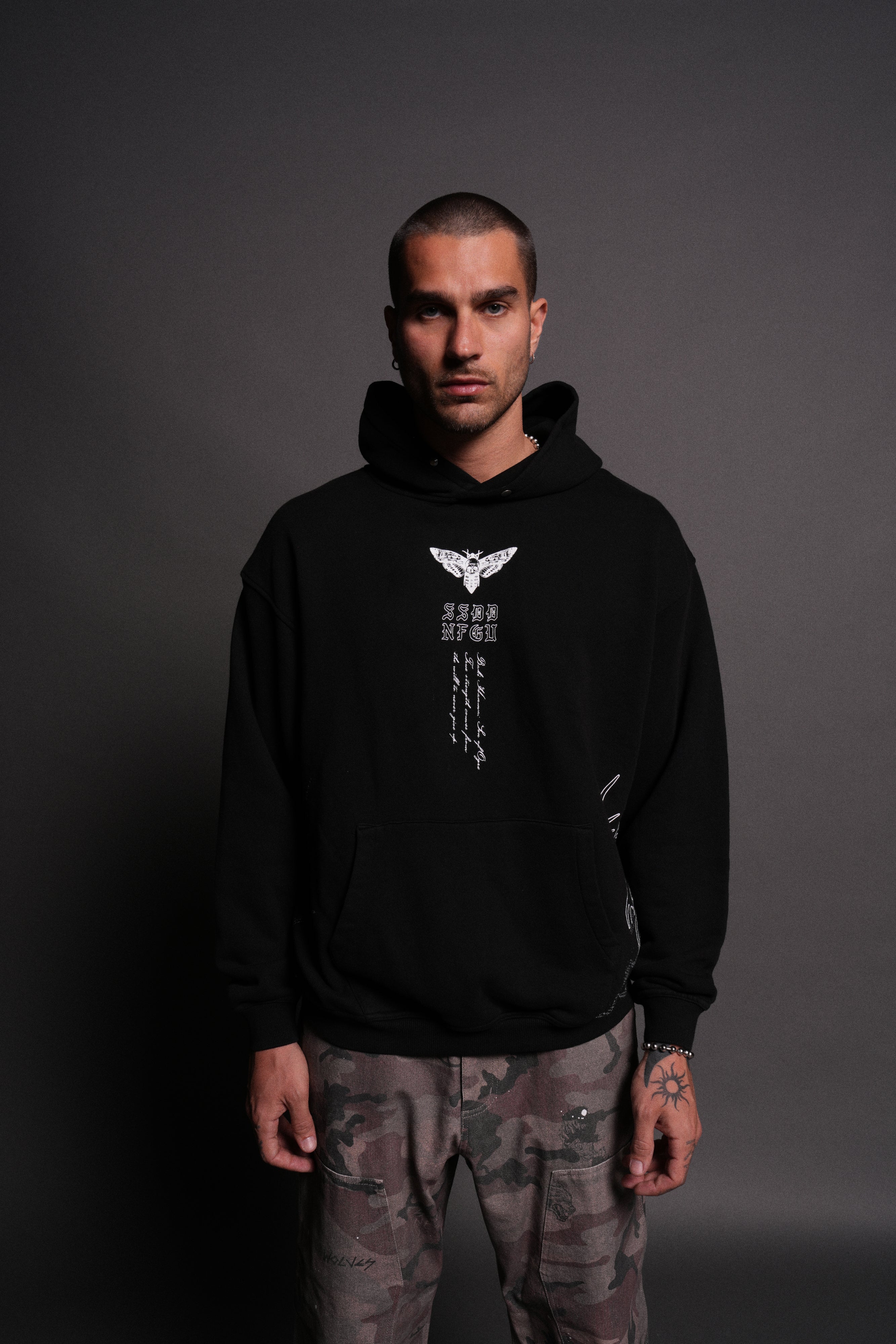 Yujiro Hanma "Pierce" Hoodie in Black