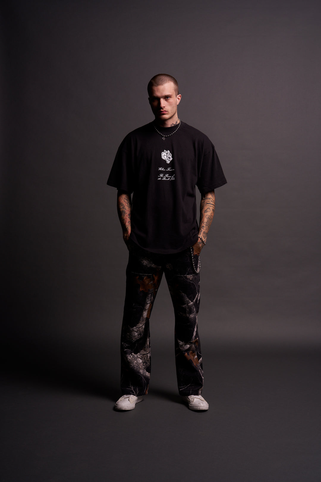 Grievous "Side By Side" Oversized Tee in Black