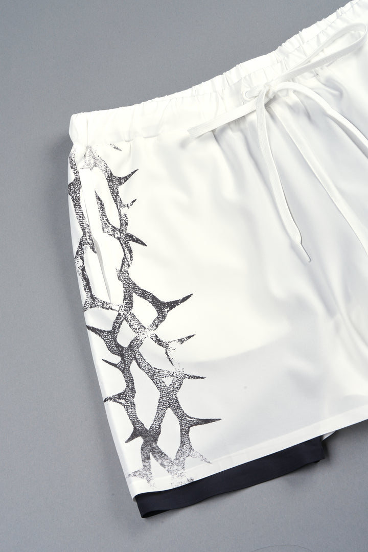Thorn Corazon Compression Shorts In Cream