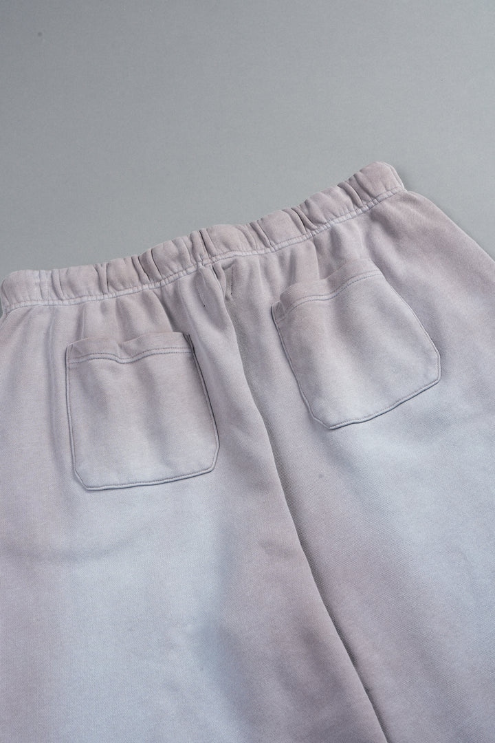 Dual Wolf Capri Sweat Pants In Pale Gray Super Sun Fade