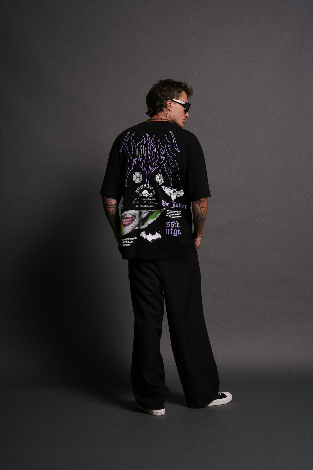 Smile "Premium" Oversized Tee in Black