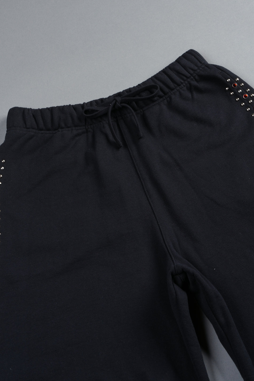 Stud Muerto Grunge Oversized Raw Hem Post Lounge Sweat Shorts In Black