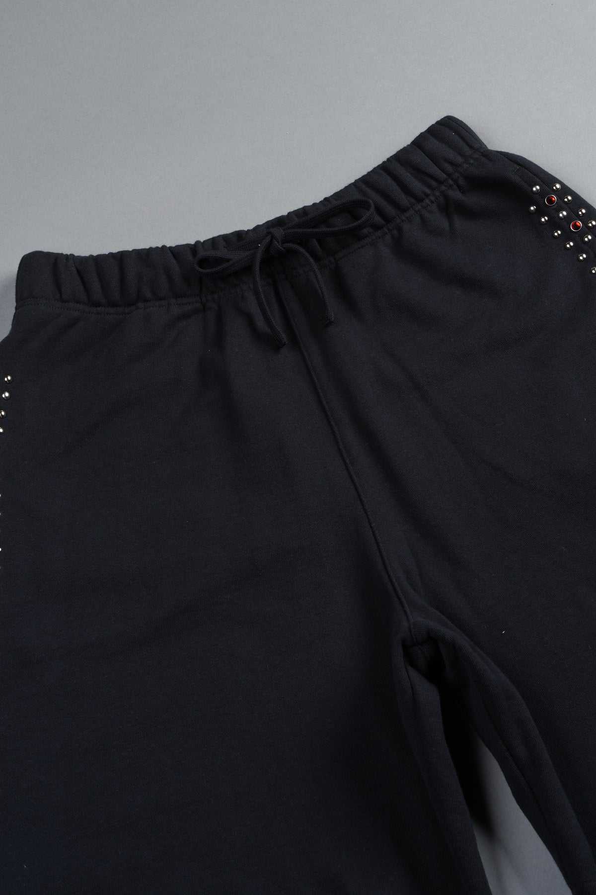 Stud Muerto Grunge Oversized Raw Hem Post Lounge Sweat Shorts In Black