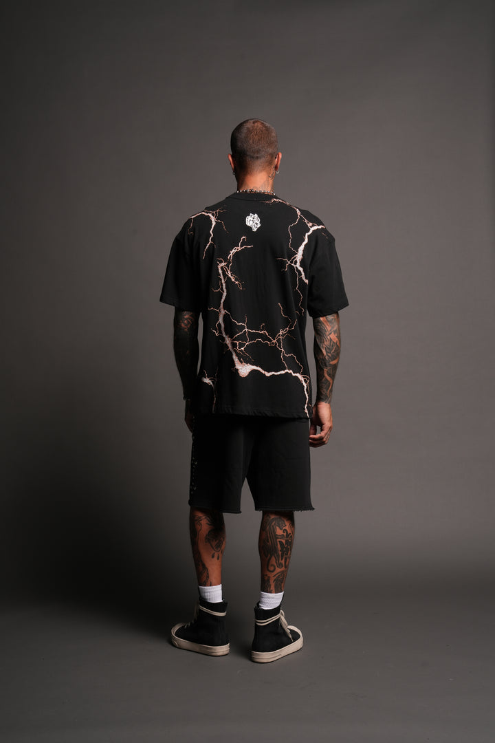 Lightning Frvr Premium Oversized Tee in Black