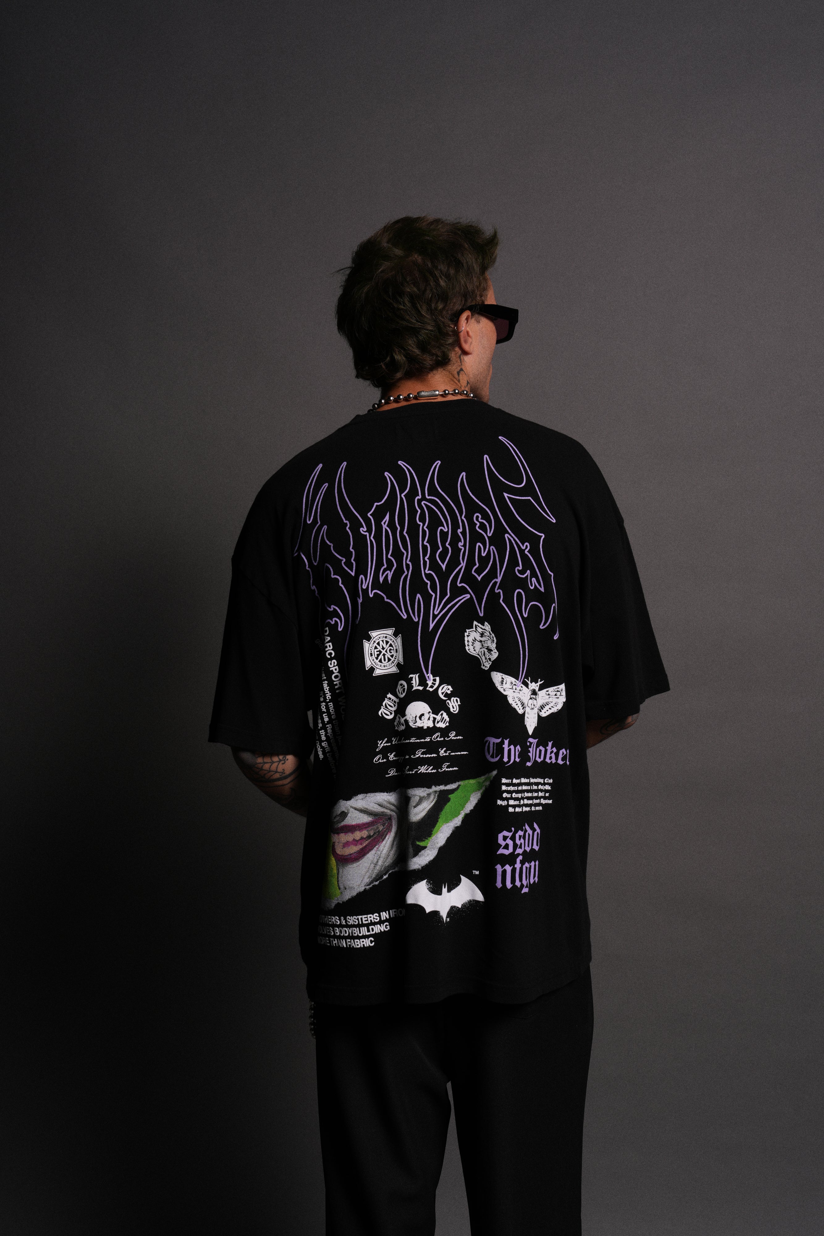 Smile "Premium" Oversized Tee in Black